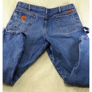 Wrangler FR Riggs Workwear Flame-Resistant Mens Jeans 40x30 100% Cotton Denim Bl